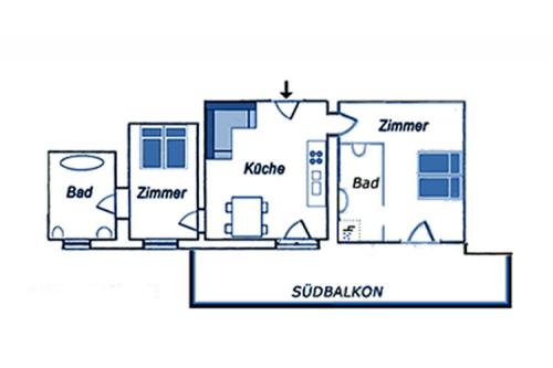 Skizze - Ferienwohnung Süden